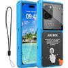 Ezanmull Custodia impermeabile per iPhone 16/15/14/13/12 Pro Max, Samsung S25/S24/S23 Ultra (blu)
