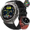 LIGE GPS Smartwatch Uomo DM3, Corpo in Acciaio Inox,5ATM Impermeabile Orologio Fitness con 110+ Modalità Sport/24H Monitoraggio,500mAh,AMOLED,Chiamate Bluetooth Orologio Militare Uomo per Android iOS
