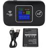 Goshyda Hotspot Mobile WiFi 4G LTE, Router WiFi Portatile 4G per L'Europa, Supporta la Condivisione Fino a 10 Dispositivi WiFi, WiFi Mobile 4G con Batteria da 3000 MAh