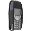 caseroxx Borsa in pelle con clip da cintura per Nokia 3310/3330, Funda carcasa vera pelle (con finestra trasparente) in nero