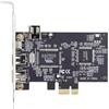 xiwai Scheda di acquisizione PCI-E 1X 4X 16X a Firewire 400 IEEE 1394a, 6 pin e 4 pin, 4 porte, scheda PCI Express IEEE-1394, adattatore 400 Mbps per Windows, Mac OS, Linux