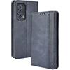 WEIOU Leather Folio Cover per OPPO Reno 6 Pro 5G (Reno6 Pro 5G), Custodia in Pelle PU Magnetica Libro Flip Portafoglio con [Funzione Stand]. Blu