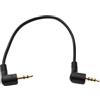 System-S Cavo audio jack 20 cm 3,5 mm 4 poli maschio a 3 poli maschio a sinistra destra angolo AUX adattatore