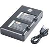 DSTE NB-13L (2 pezzi) Batteria di ricambio ricaricabile e doppio caricatore Compatibile con Canon PowerShot SX720, SX730, SX740, G1 X Mark III, G5 X, G5 X Mark II, G7 X Mark III, G9 X, G9 X Mark II