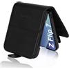 Migexxkj Custodia per Samsung Galaxy Z Flip 7, in pelle PU di alta qualità, con supporto per carte di credito, chiusura magnetica, per Samsung Z Flip 7 5G (nero)