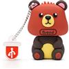 BORLTER CLAMP Chiavetta USB da 64 GB, Carina unità Flash a Forma di Orso, Nuova Unità USB per Pollice Pendrive Regalo per Studenti e Bambini