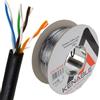 kenable Avvolgicavo Ethernet esterno CAT5e CCA UTP impermeabile resistente ai raggi UV cavo di rete 100 m nero