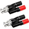 Futuhada 2 Pezzi BNC a 4 mm Adattatore, BNC a Banana Connettore Jack Coassiale, Connettore BNC da Spina a Banana Jack 4 mm per collegamento, Adattatore Audio