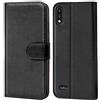 Verco custodia per LG K22, Case per LG K22 Cover PU Pelle Portafoglio Protettiva, Nero