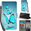 PHINIENLAND Cover per Huawei P Smart 2019 PU Pelle Custodia Flip Turquoise