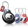 SPGUARD Compatibile con Apple AirTag Secure Holder con cavo, 4 Pack Air Tag Lock Case Keychain Portachiavi per chiavi, bagagli e altro ancora