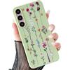 ZTOFERA Compatibile con Samsung Galaxy S23+ / S23 Plus 5G Custodia per ragazze e donne, custodia protettiva flessibile in silicone morbido con graziosi fiori rampicanti motivo floreale, antiurto,