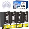 Nextpage 34XL Cartucce d'inchiostro 34xl nero wf 3725 wf 3720 cartucce stampante wf3725 compatibili con Workforce Pro WF-3720DWF WF-3725DWF WF-3720 WF-3725 WF3720 WF3720 WF3725 (4 nero)