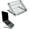 kwmobile Supporto Laptop per Laptop PC/Portable Monitor/Tablet - Stand PC Portatile - Base da Tavolo per Notebook - Argento