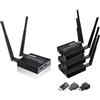 GKRONG Wireless HDMI Transmitter and Receiver 4k decoding, One Transmitter and Three Receivers, Long Range Wireless Transmission 656FT/200M,Plug-Play, 2.4/5.8G for PC/Laptop/TV to Monitor/Projector/HDTV
