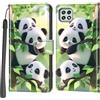 Haninsuze Cover per Samsung Galaxy A22 5G, Custodia Interno TPU Antiurto Portafoglio con Disegni [schede Fessura] [Supporto Stand] Cover Libro in PU Pelle (panda)