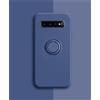 Alihtte Cover per Samsung Galaxy S10 con Anello Ruotabile a 360 Gradi, Moda Morbido TPU Silicone Case Antiurto supporto per auto Custodia per Samsung Galaxy S10 blu