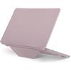 MOSISO Custodia Compatibile con MacBook Air 13 Cover M5 M4 M3 M2 2026-2022 | Rigida con Staffa Piega Case per MacBook Air 13,6 pollici A3449 A3240 A3113 A2681 2025 2024, Rosa