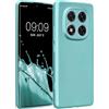 kwmobile Custodia Compatibile con Xiaomi Redmi Note 14 PRO 5G / Poco X7 Cover - Protezione Back Case Morbida - Silicone TPU Effetto Metallizzato Menta Metallizzato