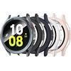 Bigqin [5 Pezzi Custodia Compatibile per Samsung Galaxy Watch 5/4 40mm,PC Protezione Cover Protettiva Compatibile per Galaxy Watch 5/4,Trasparente/Nero/Rosa/Blu/Grigio
