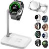Aoduke, base di ricarica universale per smart watch Google, Huawei, Garmin, Pixel, Diesel, Fossil, Fitbit, Skagen, Michael, Samsung Galaxy Watch, supporto per stazione di ricarica (02S-W)