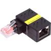 CY Adattatore CAT6 UTP maschio a femmina 360 gradi angolato rotante RJ45 8P8C 1000Mbps per rete LAN Ethernet, UT-022-HX