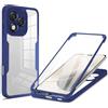 RonRun Cover per Honor 400 Lite, 360 Gradi Antiurto Custodia con Protezione Schermo Integrata Trasparente Rugged TPU Bumper Doppia Protettiva Cover per Honor 400 Lite - Blu