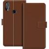 ESACMOT Custodia Portafoglio in Pelle Compatibile con Cubot X19 Flip Cover con Porta Carte e Supporto, Chiusura Magnetica, Custodia Folio Antiurto (Marrone)