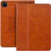 Casemade Custodia in vera pelle per iPad Pro 11 M4 (modello 2024), sottile di alta qualità, con doppio supporto e funzione automatica sleep/wake (marrone)