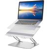 BoYata Supporto PC Portatile, Ergonomico Supporto per Laptop Multi-Angolo Regolabile Compatibile con MacBook Pro/Air, Surface, Samsung, HP e tutti i Laptop da 10-15 pollici-Argento