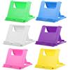 MeiHongJiaYe 6 PCS Supporto Telefono da Tavolo, Portatile e Pieghevole per Smartphone, Regolabile in 6 Angoli, Supporto Universale per Cellulare/Tablet (Nero, Bianco, Blu, Rosa, Giallo, Verde)
