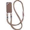Emlivi Custodia per iPhone 13 Pro Necklace Custodia a tracolla in silicone TPU Bumper Cover con cordino da appendere Custodia protettiva con cordino per cellulare per iPhone 13 Pro, tè al latte