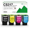 CALABAZA Cartuccia toner compatibile 71B0010 71B0020 71B0030 71B0040 71B20K0 71B20C0 71B20M0 71B20Y0 CS317dn CX317dn CS417dn CX417de CS517de CS517de CS517de CX517de. (1 nero, 1 ciano, 1 magenta, 1 giallo) di