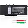 KXRSII 68Wh GJKNX Batteria per Dell Latitude 5580 5480 5280 5288 5290 5488 5590 5591 5490 5491 5495 E5480 E5580 E5490 E5590 Precision 15 3520 3530 GD1JP DY9NT 5YHR4 FPT1C KCM82 MT31P 451-BBZG