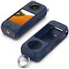 Keecuty Custodia in Silicone Compatibile con Insta360 X4, Set Accessori Borsa da Viaggio con Gancio per Fotocamera