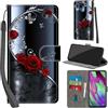 Haninsuze Cover per Samsung Galaxy A40, farfalla rosa | Pelle PU Portafoglio, Porta Carte, Magnetica, Libro, Antiurto Custodia