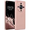 kwmobile Custodia Compatibile con HONOR Magic6 Lite / X9b Cover - Protezione Back Case Morbida - Silicone TPU Effetto Metallizzato oro rosa metallizzato