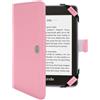 TECHGEAR Custodia a libro in pelle PU per Kindle con chiusura magnetica per Amazon Kindle eReader di 12a - 4a generazione (2024-2011) e Kindle Paperwhite con schermo da 6, colore: Rosa