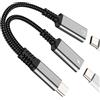 WASRUYI Adattatore Cuffie USB C Jack Sdoppiatore Cavo Aux Audio e Ricarica per iPhone16 15Pro per Apple compatibile per Samsung S22 S23 Doppio Tipo C Auricolari Splitter Caricatore Accessori Headphone Adapter