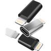 zoyuzan Adattatore da USB C a Lightning (3 pezzi) per Apple MFI Certified per iPhone 14 13 Type-c Female Jack di ricarica presa lightning cavo PD Charger Data Adapter Accessori per iPad Converter