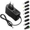 ALITOVE Alimentatore 5V 1A DC 5 Volt 5W 1000mA max 800mA 650mA 500mA 100mA Trasformatore adattatore di alimentazione con 8 punte per Raspberry Pi USB-HUB LED Strip Light Min Fan MP3/MP4 E-Reader