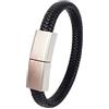 Tynerza Cinturino in metallo 64GB USB 2.0 Flash Drive Bracciale in pelle PU Memory Stick Unità da polso fresca e portatile per l'archiviazione dei dati Disco U Regalo