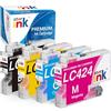 st@r ink Starink LC424 Cartucce d'inchiostro Compatibili per Cartucce LC424 LC 424 LC-424 Compatibili con DCP-J1200W DCP-J1200WE,Nero Ciano Magenta Giallo, (4 Pezzi)