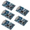 Aihasd 5 Pezzi Micro USB 5V 1A 18650 Litio Modulo caricabatteria Ricarica Consiglio con Protezione