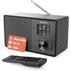 Oakcastle Radio Internet WiFi | DAB+ e FM con Sintonizzatore Digitale | Bluetooth 5.3 e Ingresso AUX | Podcast, Telecomando Incluso, Schermo a Colori Dimmerabile, EQ Personalizzabile | Oakcastle IR200