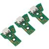 ECSiNG 3 Pz JDS-040 Scheda Di Interfaccia Sostituzione Porta Di Ricarica Compatibile Con PS4 Pro Parte Di Riparazione Adattatore Micro USB Caricatore Presa Scheda Connettore Modulo