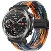 GIOPUEY 22mm Cinturini Magnetica Compatibile con Blackview W50 Pro/W90 PRO, Cinturino in Morbido Nylon Intrecciato [Unisex] [Traspirante] - Colourful