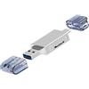 Cablecc - Scheda di memoria Nano da USB-C tipo C/USB 2.0 a NM e lettore di schede Micro SD TF per cellulari e computer portatili Huawei