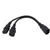 HangTon Cavo di alimentazione UPS PDU Y-Splitter Prolunga IEC320 C14 a 2X C13 per computer, monitor, stampante, 3 poli, 30 cm