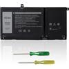 OPAHUTER 40Wh JK6Y6 Batteria per Dell Inspiron 5300 5301 5401 5402 5408 5409 5501 5508 5509 5400 5406 7405 7300 7306 7500 7506 2-in-1 Silver Serie Latitude 3410 3510 Vostro 5301 5401 5501 P102F H5CKD